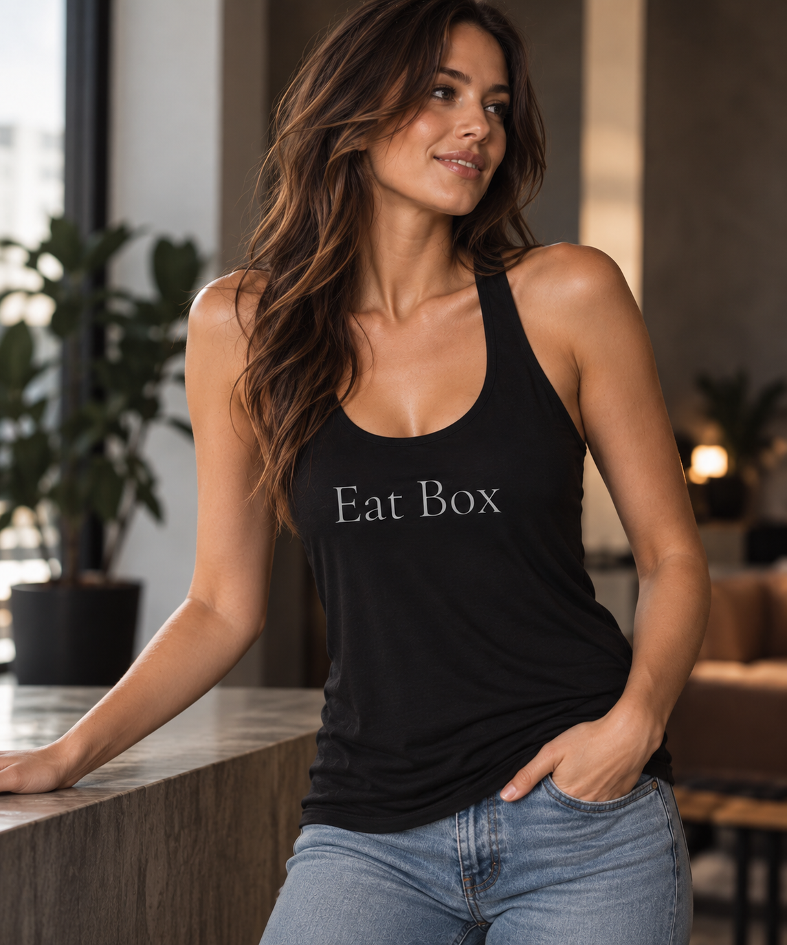 Women’s fitted racerback tank top
