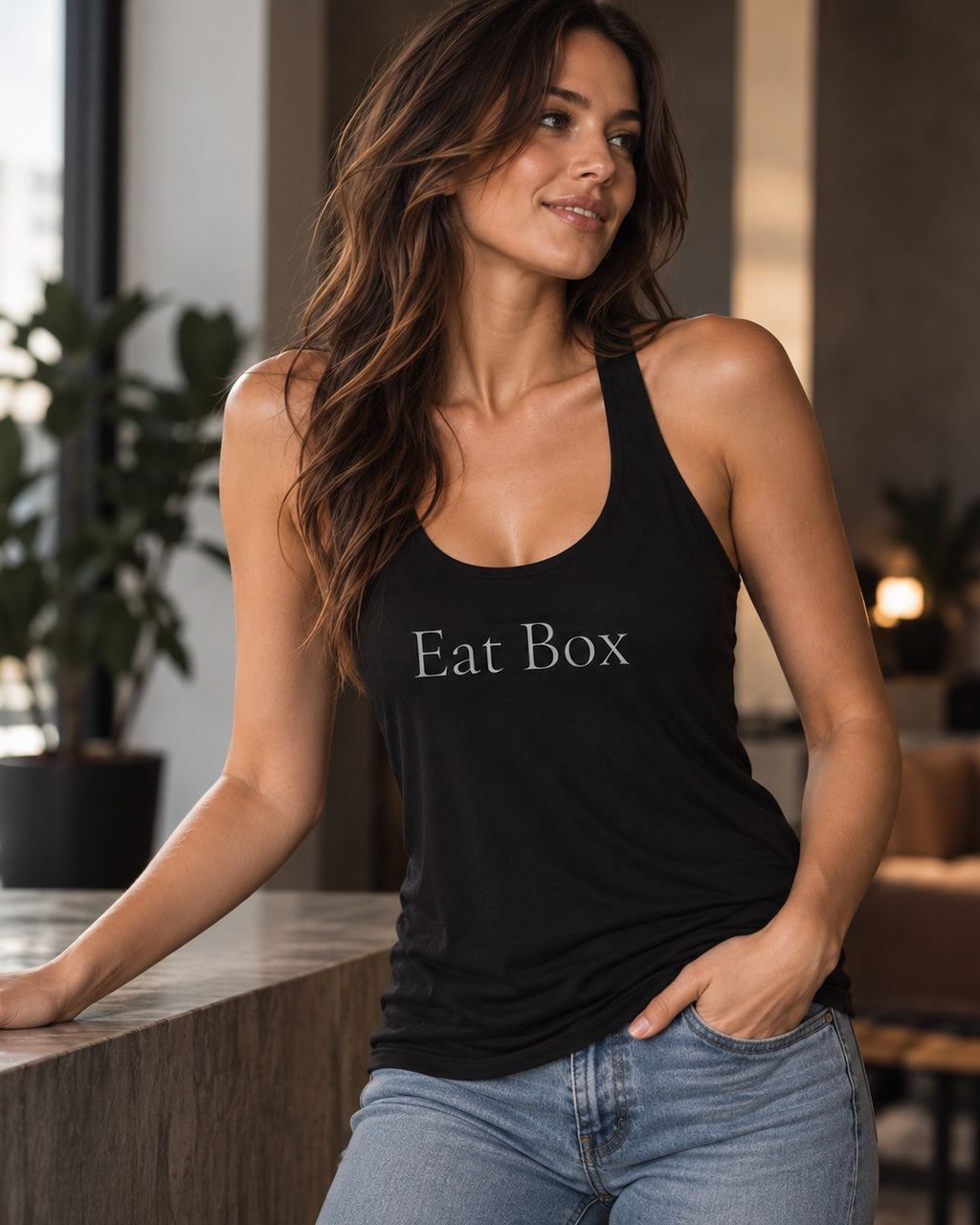 Women’s fitted racerback tank top